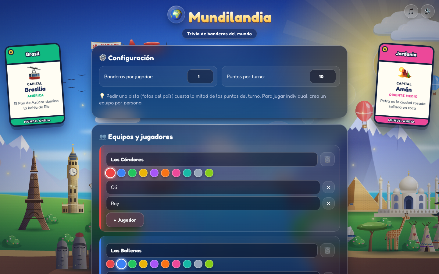 Mundilandia, trivia de banderas del mundo